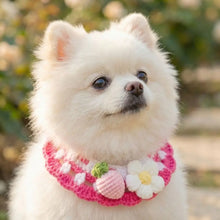 Load image into Gallery viewer, Pet Accessories Adjustable Flower Pet Scarf Bib Sweet Handmade Cat Strawberry Collar Decorative Cozy Cat Woven Bib Photo Shoots
