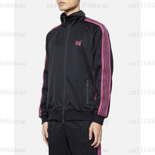 Load image into Gallery viewer, Unisex Embroidery Track Suit Striped Tape Zip‑Up Jacket Pants Set Casual Sportswear Outfit Long Sleeve Athletic Tracksuit Set
