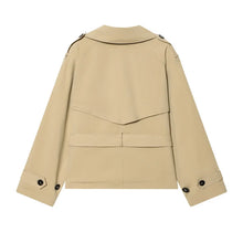 Load image into Gallery viewer, Women's Jacket 2026 New Spring Fashion Khkai Belted Short Jacket for Women Autumn Ladies Jacket Casaul Chic Women Outerwear
