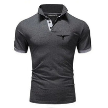 Load image into Gallery viewer, Polo collar contrasting color shirt office fashionable new T-shirt polo shirt men's summer top business casual breathable
