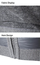 Load image into Gallery viewer, Autumn Winter Sweaters for Men Casual Knitted Sweaters Large Size Solid Color Plus Velvet Cardigan Knitted Sweater Cotton Coat
