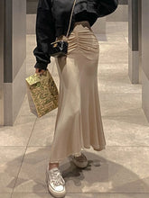 Load image into Gallery viewer, Shirred Satin High Waist Midi
