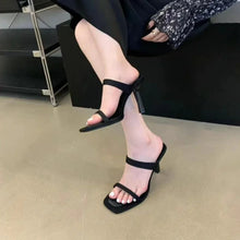 Load image into Gallery viewer, Ladies fashion high heel Summer outdoor new Slippers Fashion socialite open toed sandals Elegant Women's high-heel slipper Mujer
