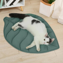Load image into Gallery viewer, Leaves Shaped Pet Bed Reversible Soft Washable Non Slip Cushion For Cats Dogs Indoor Travel Camping Comfortable Cozy Cooling Mat
