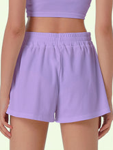 Load image into Gallery viewer, Casual Shorts Women 2024 New Summer Simple Comfortable Elastic Waist Cool Breathable Solid Color Casual Sports Five Quarter Pant

