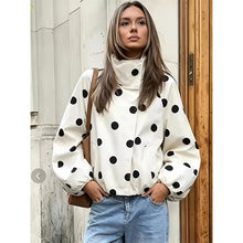 Load image into Gallery viewer, Women's Jackets Fashion Polka Dot Jacket Autumn Women Long Sleeve Loose Jackets Coats Streetwear Female Outerwear Tops
