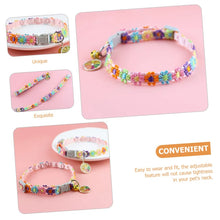 Load image into Gallery viewer, Pet Collar With Bell Cartoon Footprint Colorful Dog Puppy Kitten Collar Adjustable Safety Bell Ring Necklace Pet Accessories
