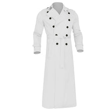 Load image into Gallery viewer, Men’s Luxury Full-Length Trench Coat – England Style Business Overcoat
