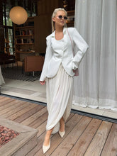 Load image into Gallery viewer, Irregular Skirt for Women Spring Summer New Elegant Street Style Skirt Women's Fashion Loose Ruched Draped Side Split Maxi Skirt
