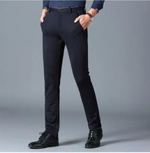 Load image into Gallery viewer, Men’s Classic Black Slim Fit Office Dress Pants
