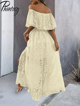 Load image into Gallery viewer, Boho Chic White Maxi Dress
