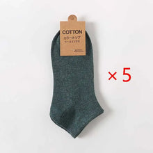 Load image into Gallery viewer, Men’s Cotton Ankle Socks 5-Pair Pack
