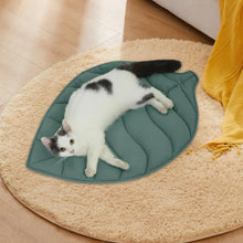 Load image into Gallery viewer, Leaves Shaped Pet Bed Reversible Soft Washable Non Slip Cushion For Cats Dogs Indoor Travel Camping Comfortable Cozy Cooling Mat

