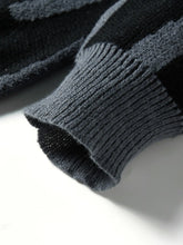 Load image into Gallery viewer, Geometric Knit Contrast Pullover Sweater
