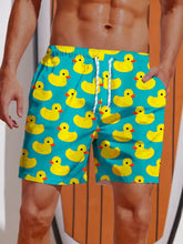 Load image into Gallery viewer, New Men's Shorts Hawaiian Yellow Duck Mens Printing Short Summer New Swim Trunks Elastic Waist 3D Print Breathable Short Pants
