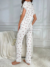 Load image into Gallery viewer, Cherry Lace Trim Pajama Set
