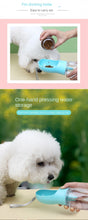 Load image into Gallery viewer, Portable Dog Cat Water Bottle with Storage Food and Water Container for Puppy Pets Dogs Feeder Bowl Outdoor Travel Pet Supplies
