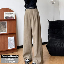 Load image into Gallery viewer, Women's Pants Autumn Winter Corduroy High Waist Wide Leg Pants for Women Casual Trousers Female Straight Pants Women Clothes New
