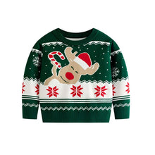 Load image into Gallery viewer, Winter Cartoon Knit Kids Pullover Sweater
