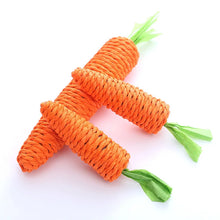 Load image into Gallery viewer, Cat Toy Carrot Sound Pet Products Bite Resistant Paper Rope Scratcher Clean Teeth Interactive Play Cat Carrot Chew Toy for Cat
