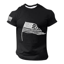 Load image into Gallery viewer, Gym Men's T Shirt For Men 3d Print USA Flag T-shirts Casual Oversized Short-sleeved Tees Summer Sportswear Tops Men Clothing

