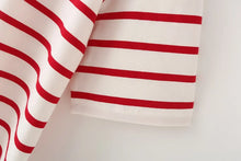 Load image into Gallery viewer, Striped Cotton Summer Tee Women
