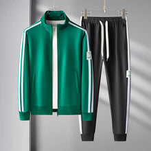 Load image into Gallery viewer, Autumn Mens Sportswear Suits Fashion Tracksuit 2 Piece Sets Jacket+Pants Sweatsuit Man Outdoor Joggers Running Sports Suits 5XL
