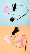 Load image into Gallery viewer, Interactive Cat Toy Handfree Cat Stick Kitten Playing Teaser Wand Toy Suction Cup Feather Wand Pet Supplies Simulation Feather
