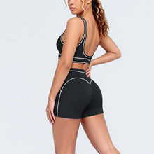 Load image into Gallery viewer, New Woman Yoga Set Color Blocking Sexy Sport Bra Yoga Underwear with Chest Pad High Waist Stripe Running Fitness Shorts Yoga Set
