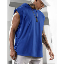 Load image into Gallery viewer, 2026 Men Tank Top  Fitness Training Pullover Leisure Fashion Sleeve Men's Hooded Vest Solid Color Tank Tops For Male
