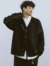 Load image into Gallery viewer, Retro Patchwork Knit Cardigan
