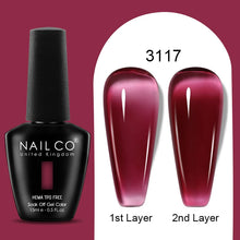 Load image into Gallery viewer, NAILCO 15ml Colorful Jelly Gel Nail Polish Gorgeous Color HEMA TPO FREE Soak Off UV LED Semi Permanent Long Wear Gel Varnish

