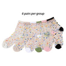 Load image into Gallery viewer, Silky Lace Floral Summer Socks
