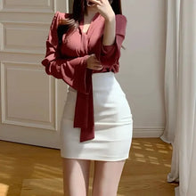 Load image into Gallery viewer, Women's Skirt Tight Female Skirts High Waist Wrap Coquette Sexy Modest Stylish Clothing Trend 2025 Summer Casual Luxury Elegant
