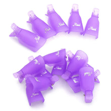 Load image into Gallery viewer, LULAA 10Pcs/16Pcs Plastic Nail Art Soak Off Cap Clip UV Gel Polish Remover Wrap Tool for Fingernail Removal Soak Off Clips
