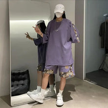Load image into Gallery viewer, Sweatshirts Tracksuit T-shirts Shorts Suits For Men Spliced Graphic Sweatsuit Cotton Man Sets Luxury Offer Youthful Emo Kpop Xl
