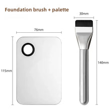 Load image into Gallery viewer, Ultra Thin Foundation Brush Makeup Mixing Palette with Spatula Flat Face Contour Brush Cosmetic Puff Blender Beauty Makeup Tools
