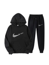 Load image into Gallery viewer, Men Tracksuit 2 Pieces Sets Hooded Sweatshirt +Drawstring Pants Male Hoodies Running Sportswear Men Women Autumn Sportwear
