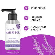 Load image into Gallery viewer, Lavender Massage Oil for Calming, Soothing and Relaxing Muscles Massage Oil for Massage Ideal Body Oil for Skin Moisturizing
