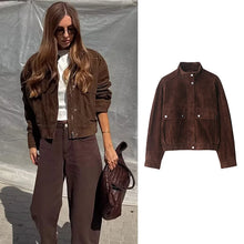 Load image into Gallery viewer, Women's Autumn Jackets 2025 New Fashion Big Pocket Elegant Women's Slim Warm Jackets Autumn Street Chic Young Student Coats
