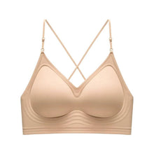 Load image into Gallery viewer, High Elastic Sports Bra 3 Ways Wearing Cross Back Wireless Padded Brassiere Breathable Invisible Yoga Fitness Workout Lingerie
