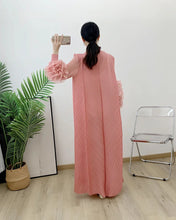 Load image into Gallery viewer, Women Elegant Evening Party Dresses 2025 Summer New Solid Colour Classic Long Sleeve Plate Flower Design Prom Dresses Female

