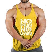 Load image into Gallery viewer, Gym T-shirts Muscle Men's Clothes Workout Fitness Shirt Singlets Tank Top Vest Man Sportswear Muscular Bodybuilding Stringer
