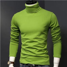 Load image into Gallery viewer, Slim Black Turtleneck Tee Men
