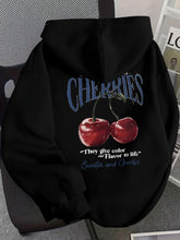 Load image into Gallery viewer, Cherry Graphic Oversized Street Hoodie
