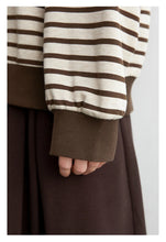 Load image into Gallery viewer, Striped Dog Print Loose Tee
