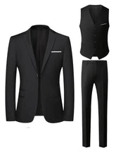 Load image into Gallery viewer, Modern Straight Fit Three Piece Suit
