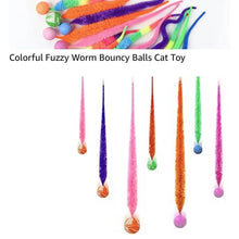 Load image into Gallery viewer, Cat interactive toys Tickle Cat Colorful bouncing ball Pet supplies Puzzle teasing indoor cat worm caterpillar elastic toy
