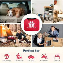 Load image into Gallery viewer, 127 Compact Dog and Cat Travelling First Aid Kit with Emergency Supplies and Pet First Aid Manual for Hiking, Camping and Huntin
