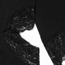 Load image into Gallery viewer, Women's Lace Dress Elegant Female Party Dresses Summer Casual Woman Backless Short Dress Vintage Vestidos Black Evening Dresses
